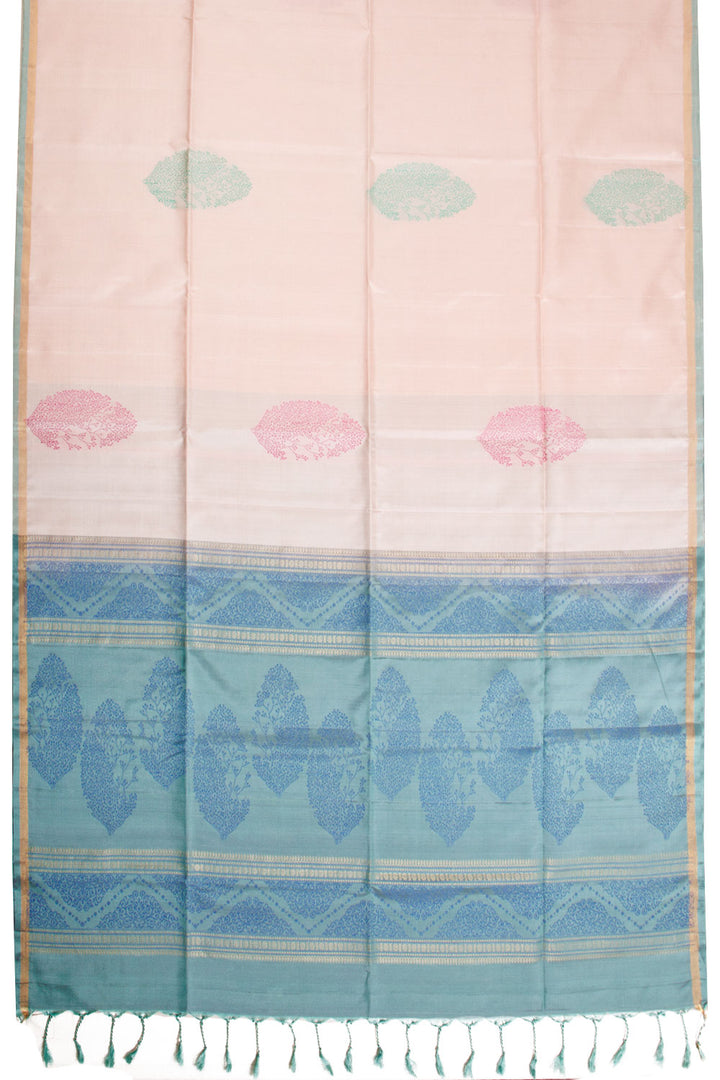 Peach Pink Kovai Soft Silk Saree 10069012- Avishya