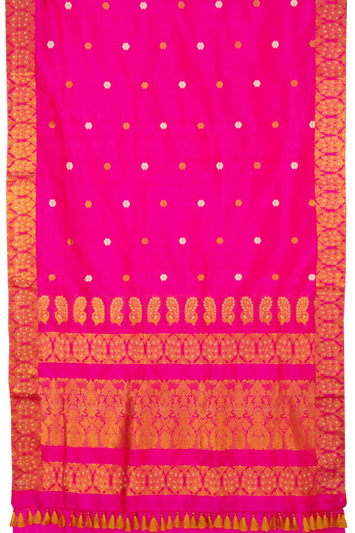 Pink Handloom Assam Silk Saree - Avishya