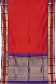 Red Korvai Kanjivaram Silk Saree