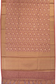 Mauve Pink Handloom Banarasi Silk Cotton Saree 10070500