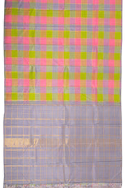 Multicolour Checks Handloom Kanjivaram Silk Saree 10069149