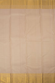 Beige Pure Zari Bridal Brocade Kanjivaram Silk Saree with Silver and Gold Zari Motifs 10063065