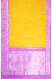 Yellow Handloom Bridal Korvai Kanjivaram Silk Saree 10069143