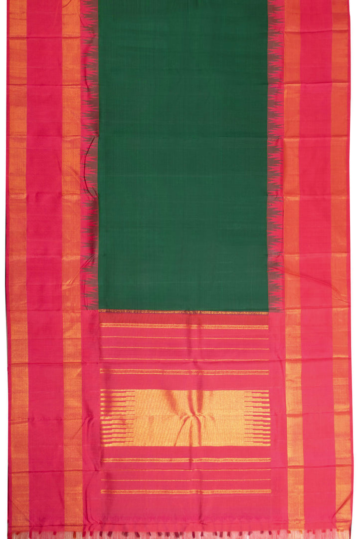 Green Handloom Korvai Kanjivaram Silk Saree 10069148