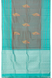 Blue & Grey Dual  Tone Kanjivaram Silk Saree 10070662