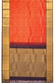 Candy Apple Red Bridal Korvai Kanjivaram Pure Zari Silk Saree 10073942