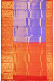 Slate Blue Ethirmarai Bridal Kanjivaram Pure Zari Silk Saree 10074741