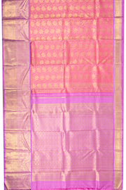 Brink Pink Korvai Bridal Kanjivaram Pure Zari Silk Saree 10074744