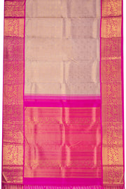 Pastel Beige Korvai Bridal Kanjivaram Pure Zari Silk Saree 10074747