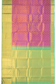 Pinky Purple Nakashi Bridal Kanjivaram Tissue Silk Saree 10074754