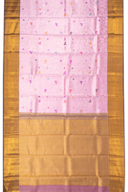 Pastel Pink Nakashi Bridal Kanjivaram Pure Zari Silk Saree 10074757