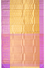Yellowish Gold Bridal Kanjivaram Tissue Silk Saree 10074758