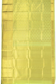 Chinese Green Monotone Bridal Kanjivaram Tissue Silk Pure Zari Saree 10074759