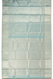 Blue Monotone Kanjivaram Pure Silk with Sliver Zari Saree 10074795