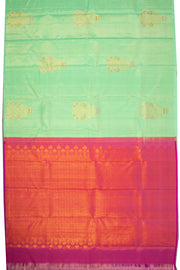  Turquoise Green Kanjivaram Silk Saree 10075613