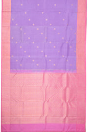  Periwinkle Purple Korvai Kanjivaram Silk Saree 10075624