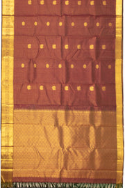 UP Maroon Kanjivaram Silk Saree with Checks Design 10075629