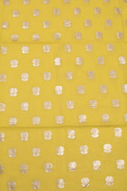 Yellow 3-piece Banarasi Silk Salwar Suit Material 10070359