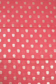 Cherry red 3-piece Banarasi Silk Salwar Suit Material 10070361