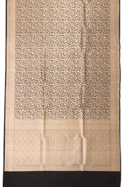 Black Handloom Banarasi Katan Silk Saree 10074259