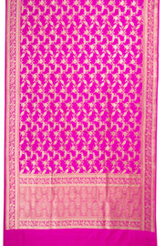 Pink Handloom Banarasi Katan Silk Saree 10074262
