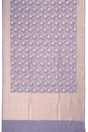 Grey Handloom Banarasi Katan Silk Saree 10074260