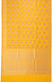 Yellow Handloom Banarasi Katan Silk Saree 10074263