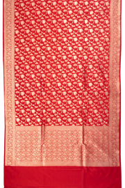 Red Handloom Banarasi Katan Silk Saree 10074268