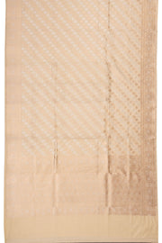 Beige Handloom Banarasi Katan Silk Saree 10074269