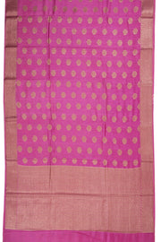 Pink Handloom Banarasi Muga Silk Saree 10074270