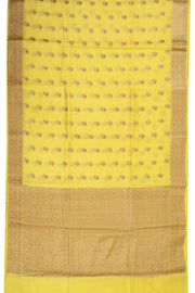 Yellow Handloom Banarasi Muga Silk Saree 10074271