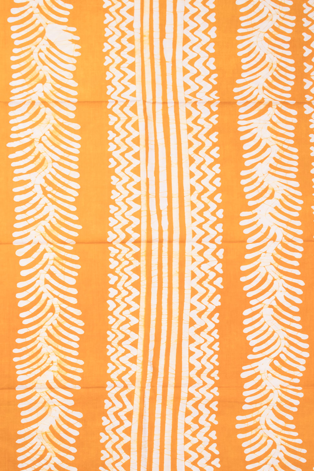 Mango Yellow Batik Cotton 3-Piece Salwar Suit Material-Avishya