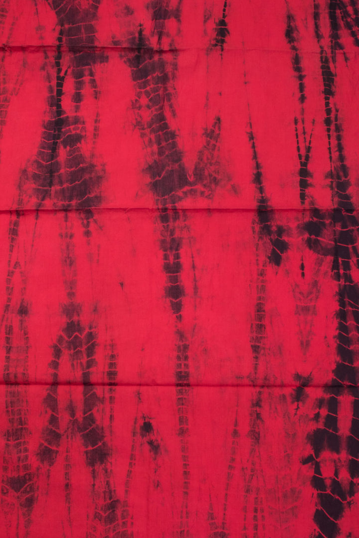 Red Batik Cotton 3-Piece Salwar Suit Material -Avishya