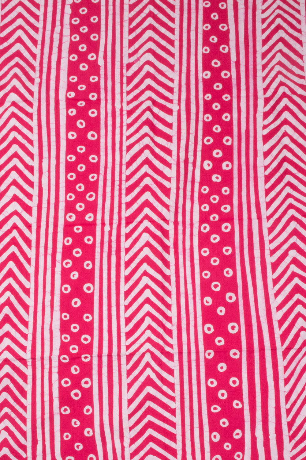 Hot Pink Batik Cotton 3-Piece Salwar Suit Material -Avishya