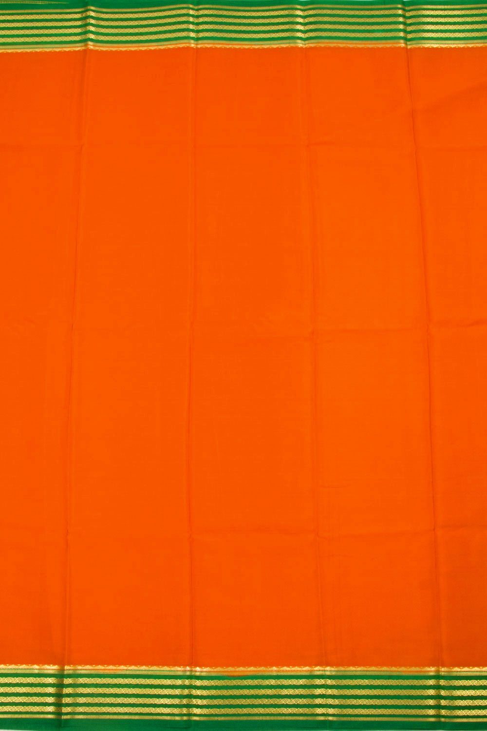 Rust Orange Mysore Crepe Silk Saree 10062296