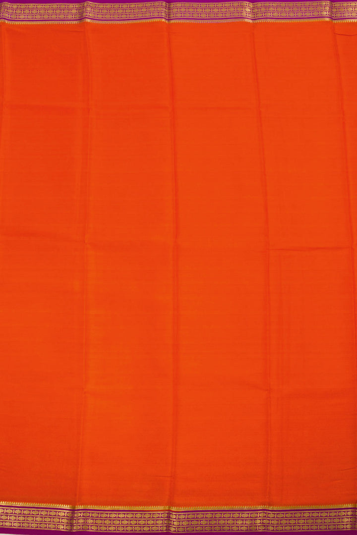 Orange Mysore Crepe Silk Saree 10062323