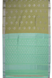 Green South Silk Cotton Saree 10073589