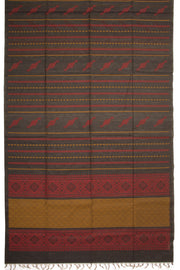 Mud grey Handloom Kovai Silk Cotton Saree 10073761