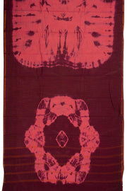 Pink Handcrafted Sungudi Cotton Saree 10074461