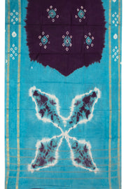 Purple Handcrafted Sungudi Cotton Saree 10074928