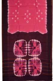  Pink Handcrafted Sungudi Cotton Saree 10074934