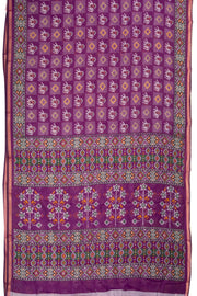Purple Patola Printed Silk Cotton Saree 10074939