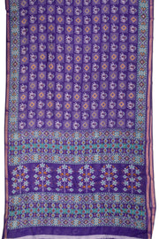 Purple Patola Printed Silk Cotton Saree 10074940