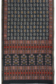 Black Patola Printed Silk Cotton Saree 10074942