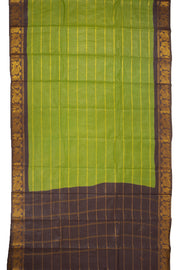 Green Handcrafted Sungudi Cotton Saree 10077096