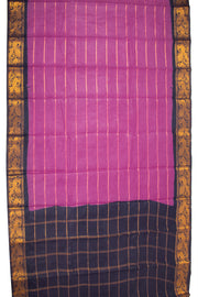 Purple Handcrafted Sungudi Cotton Saree 10077097