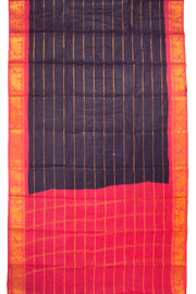Blue Handcrafted Sungudi Cotton Saree 10077098