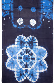 Dark Blue Handcrafted Sungudi Cotton Saree 10077101