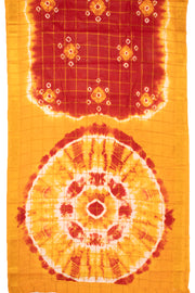Red Handcrafted Sungudi Cotton Saree 10077108