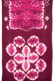 Pink Handcrafted Sungudi Cotton Saree Without Blouse 10077111